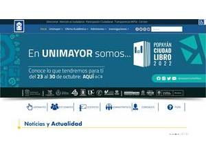 Institución Universitaria Colegio Mayor del Cauca's Website Screenshot