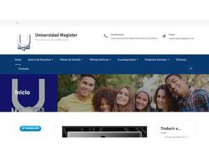 Magister University's Website Screenshot