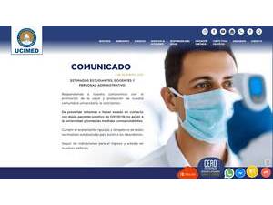 Universidad de Ciencias Médicas, Costa Rica's Website Screenshot