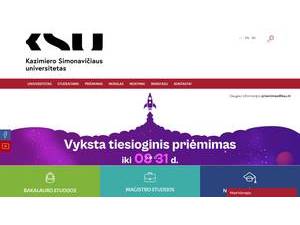 Kazimieras Simonavicius University's Website Screenshot