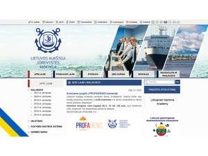 Lithuanian Maritime Academy's Website Screenshot