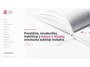 Vilniaus dizaino kolegija's Website Screenshot