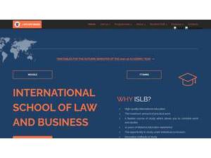 Tarptautine teises ir verslo aukštoji mokykla's Website Screenshot