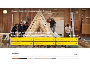 Amsterdamse Hogeschool voor de Kunsten's Website Screenshot
