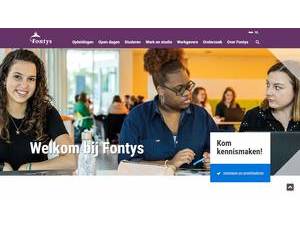 Fontys Hogescholen's Website Screenshot