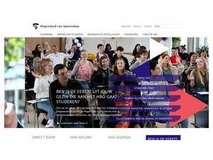Hogeschool van Amsterdam's Website Screenshot