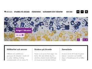 Arcada University of Applied Sciences's Website Screenshot