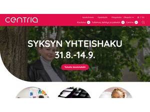 Centria ammattikorkeakoulu's Website Screenshot