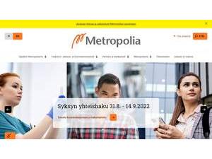 Metropolia Ammattikorkeakoulu's Website Screenshot