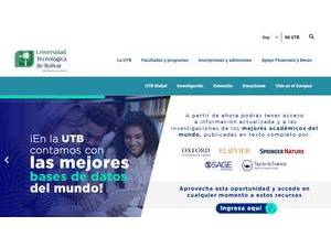 Universidad Tecnológica de Bolívar's Website Screenshot