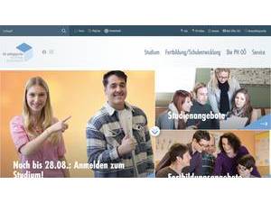 Pädagogische Hochschule Oberösterreich's Website Screenshot