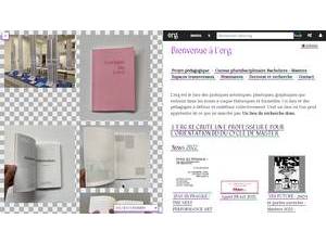 École de Recherche Graphique's Website Screenshot